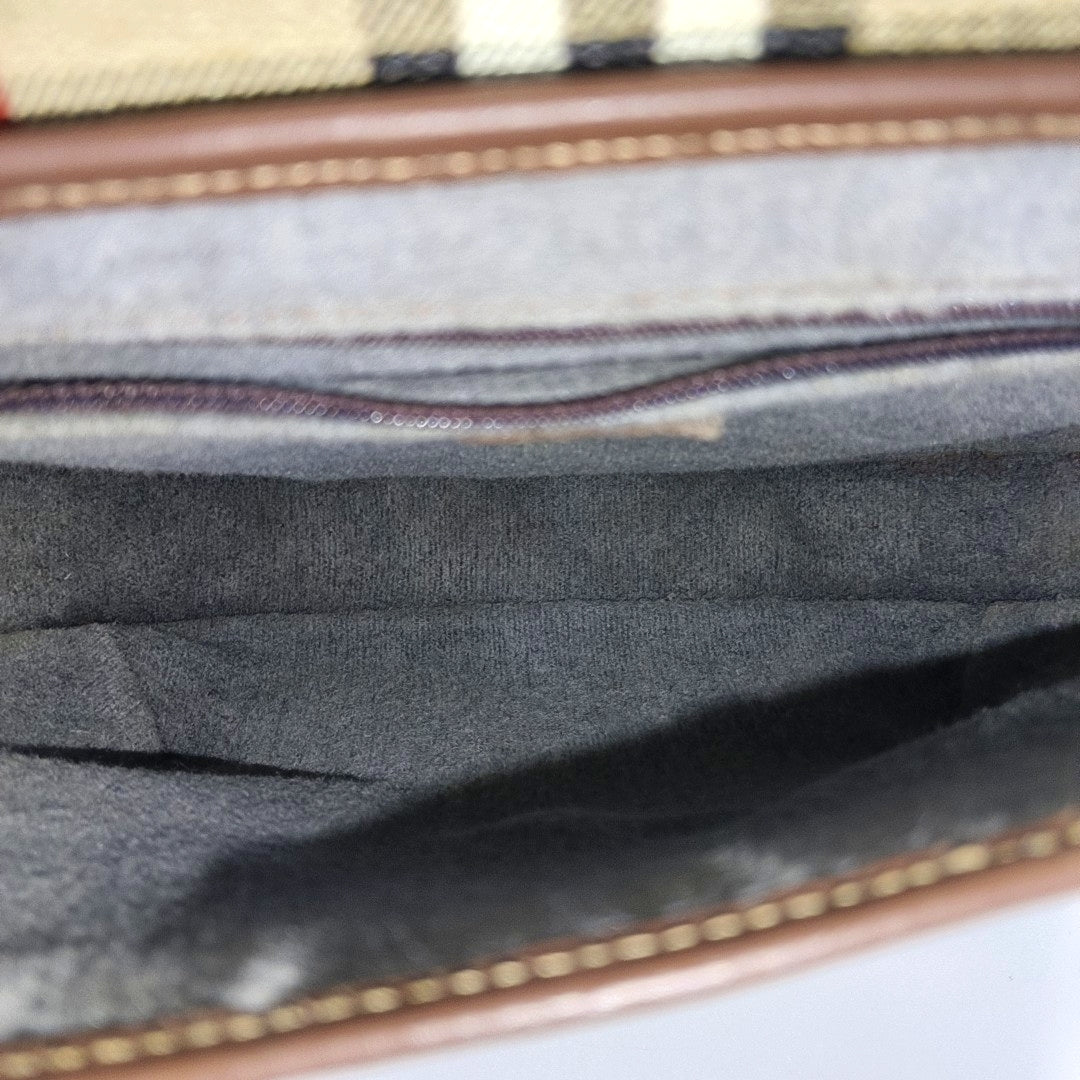 Coated Canvas Shoulder Bag Beige