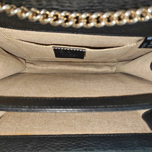 Interlocking G Small Calfskin Black