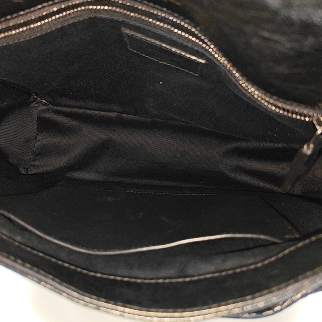 NIKI Medium Chevron Calfskin Black