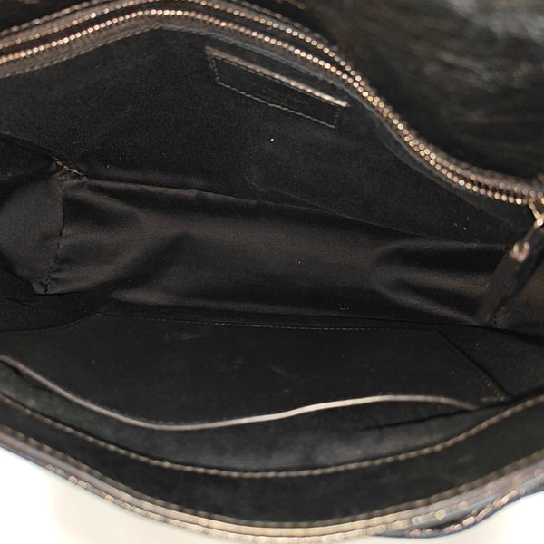 NIKI Medium Chevron Calfskin Black