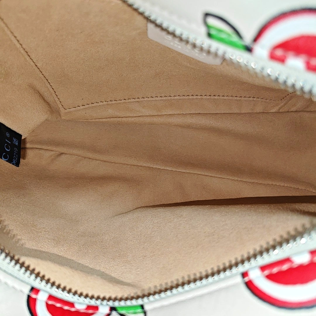 GG Marmont Small Quilted Calfskin White