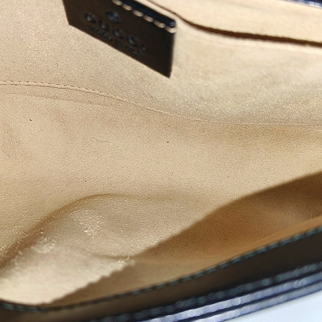GG Marmont Small Quilted Calfskin Black