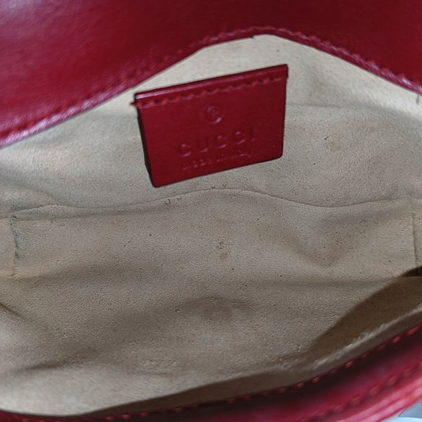 GG Marmont Mini Quilted Calfskin Red