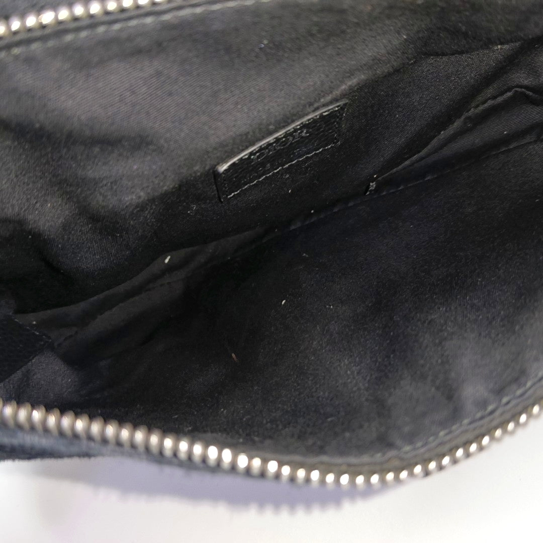 Authenticated pre-owned  Saddle Medium Oblique Canvas Blue - Crossbody Bag at Looply