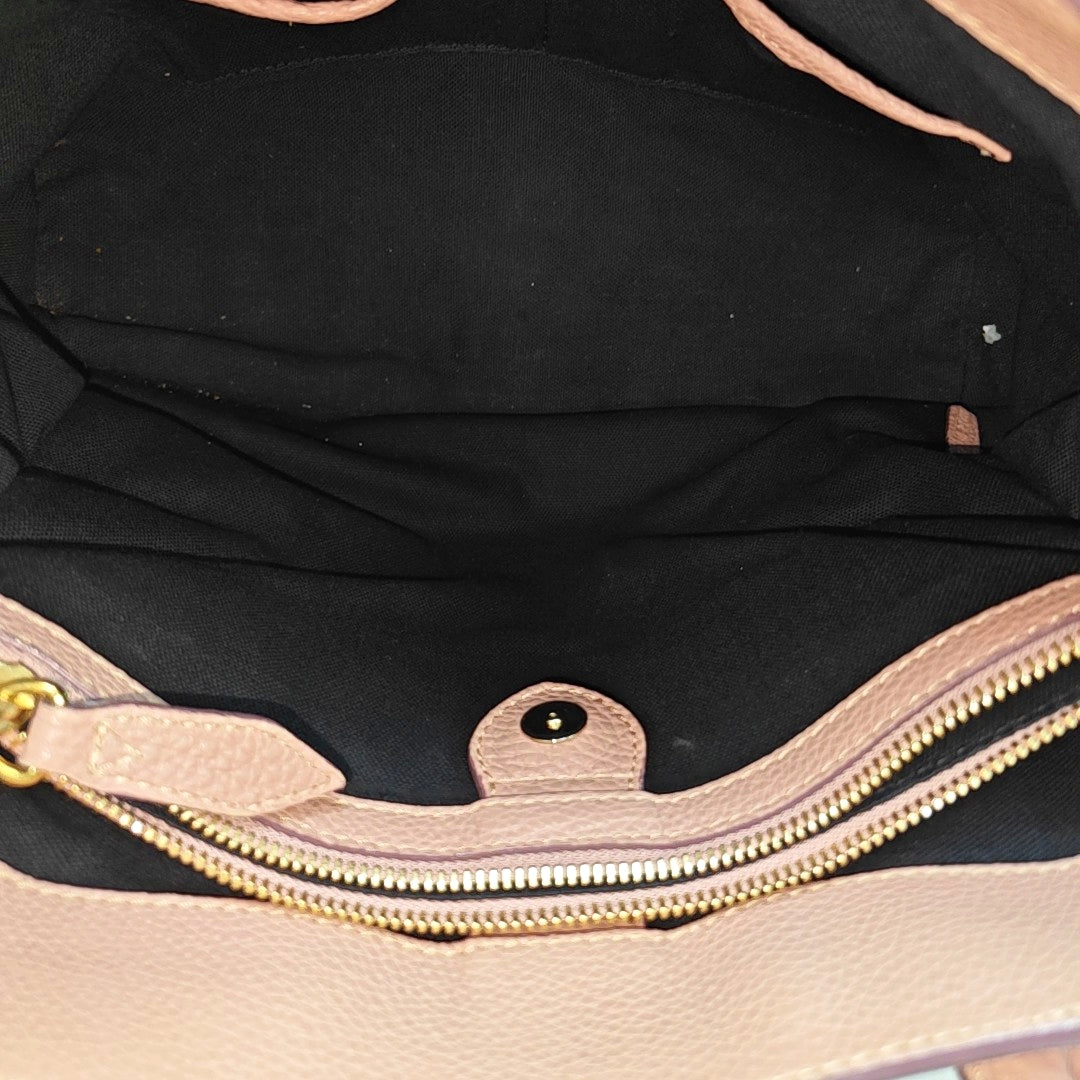The Banner Medium Calfskin Pink