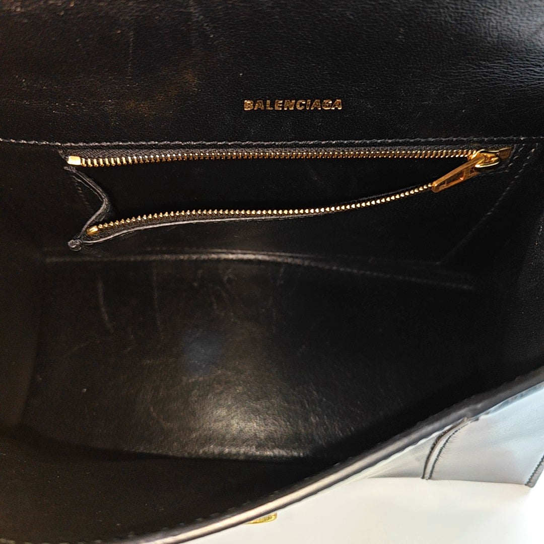 Hourglass S Calfskin Black