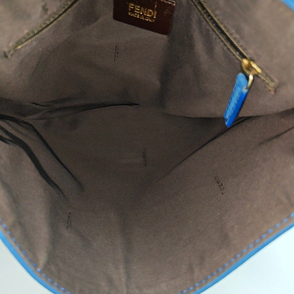 Leather Shoulder Bag Blue