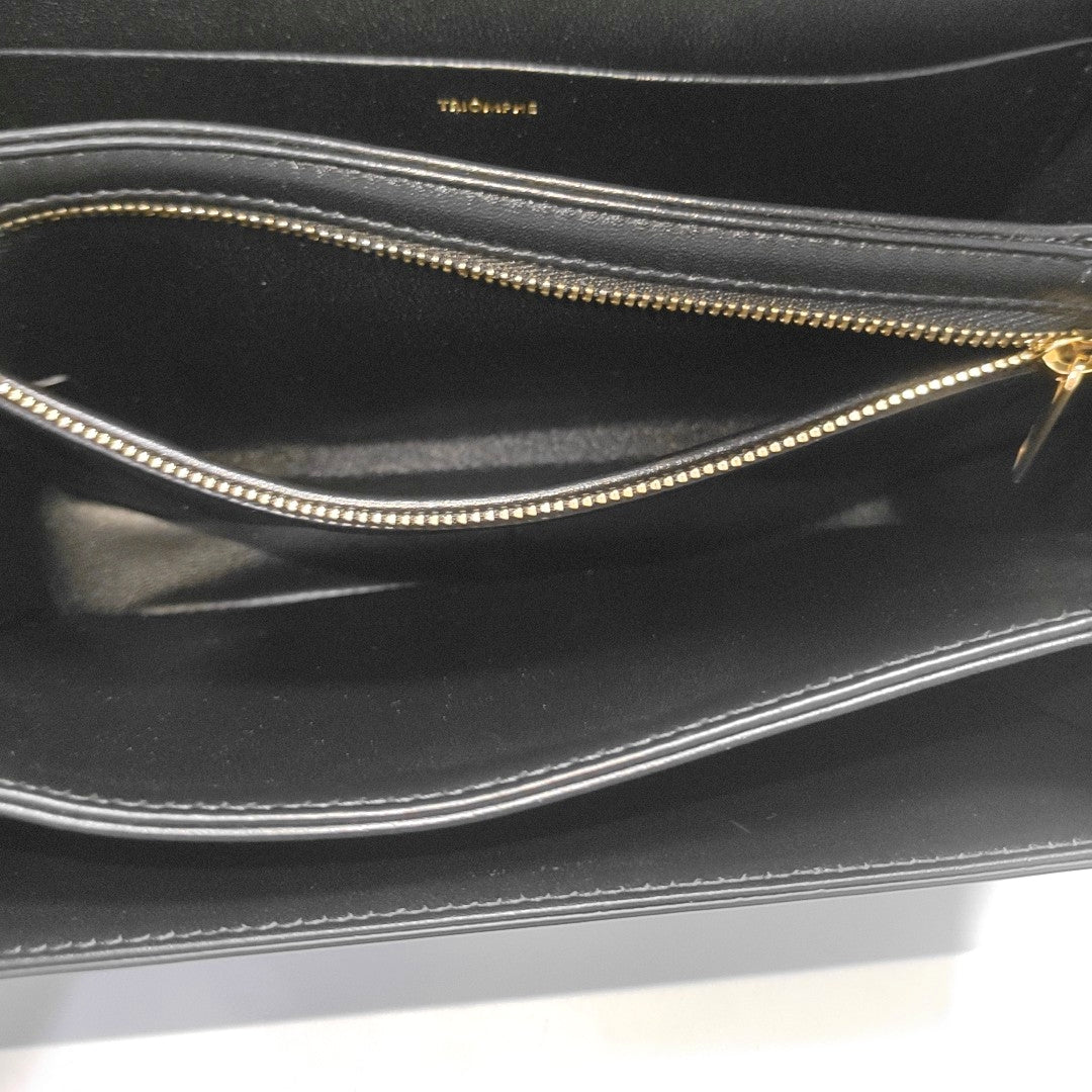 TRIOMPHE Medium Calfskin Black