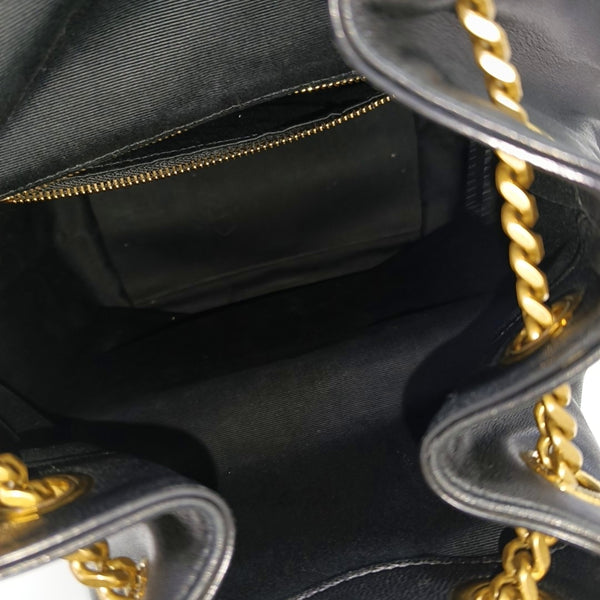 JOE Chevron Lambskin Black