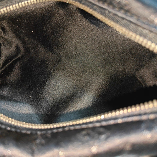 Authenticated pre-owned  PAPILLON 19 Monogram Silk Satin Black - Top Handle Bag at Looply