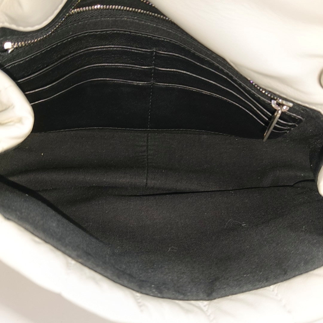 BB Quilted Calfskin White