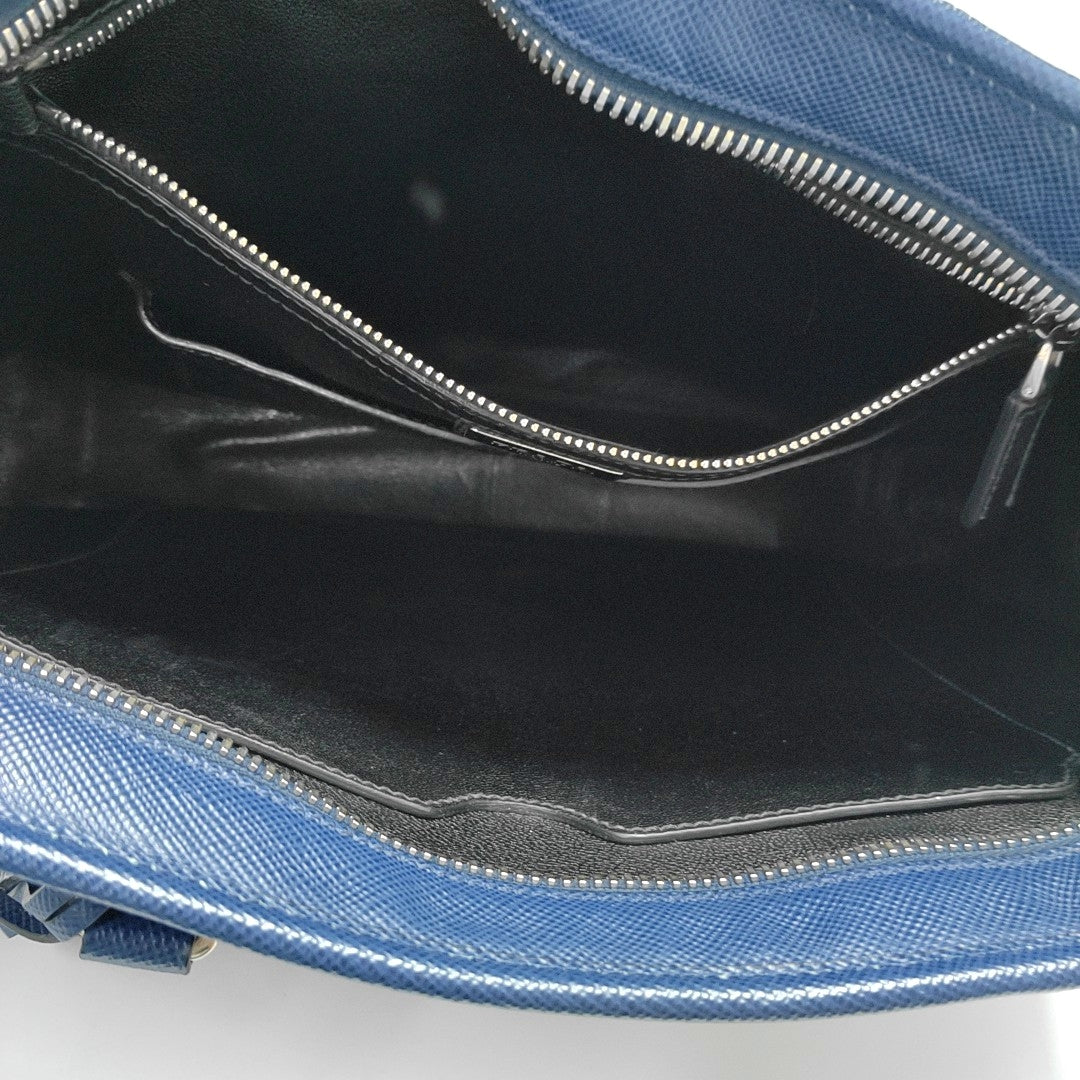 Suitcase Saffiano Calfskin Blue