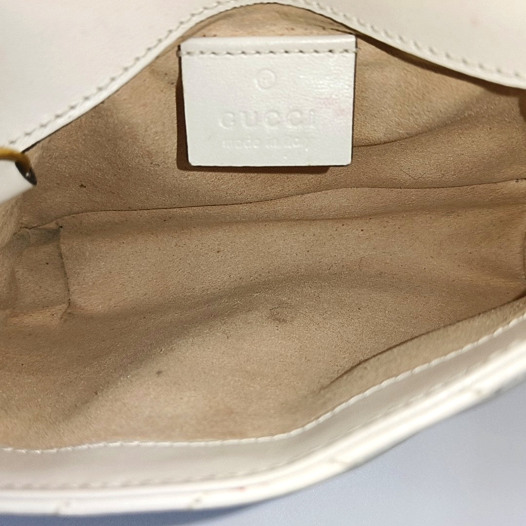 GG Marmont Mini Quilted Calfskin White