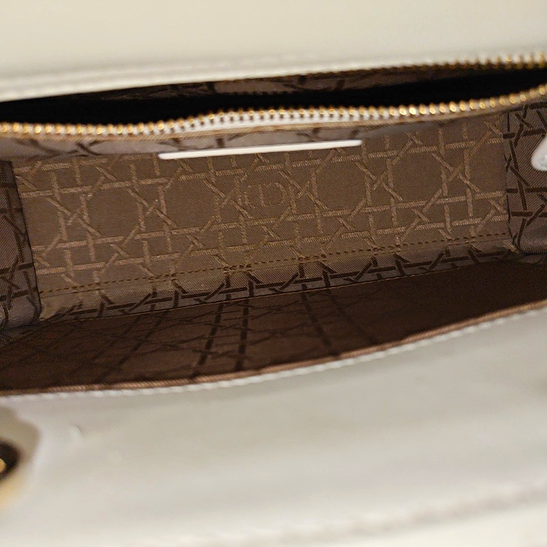 Lady Dior Cannage Lambskin White