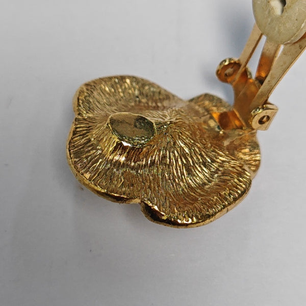 Metal Gold Clip On Earrings