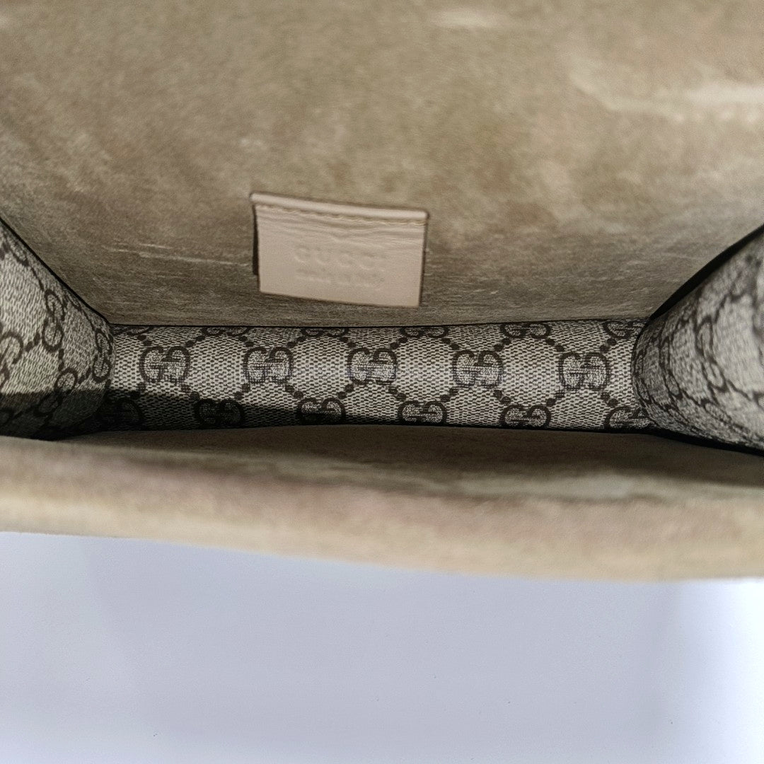 Dionysus Mini Monogram Coated Canvas Beige