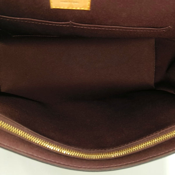 CLUNY MM Monogram Coated Canvas Brown