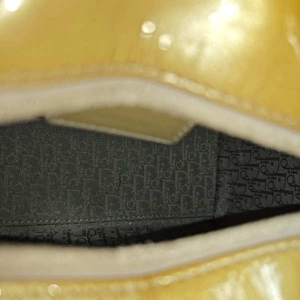 Lady Dior Medium Cannage Patent Leather Yellow