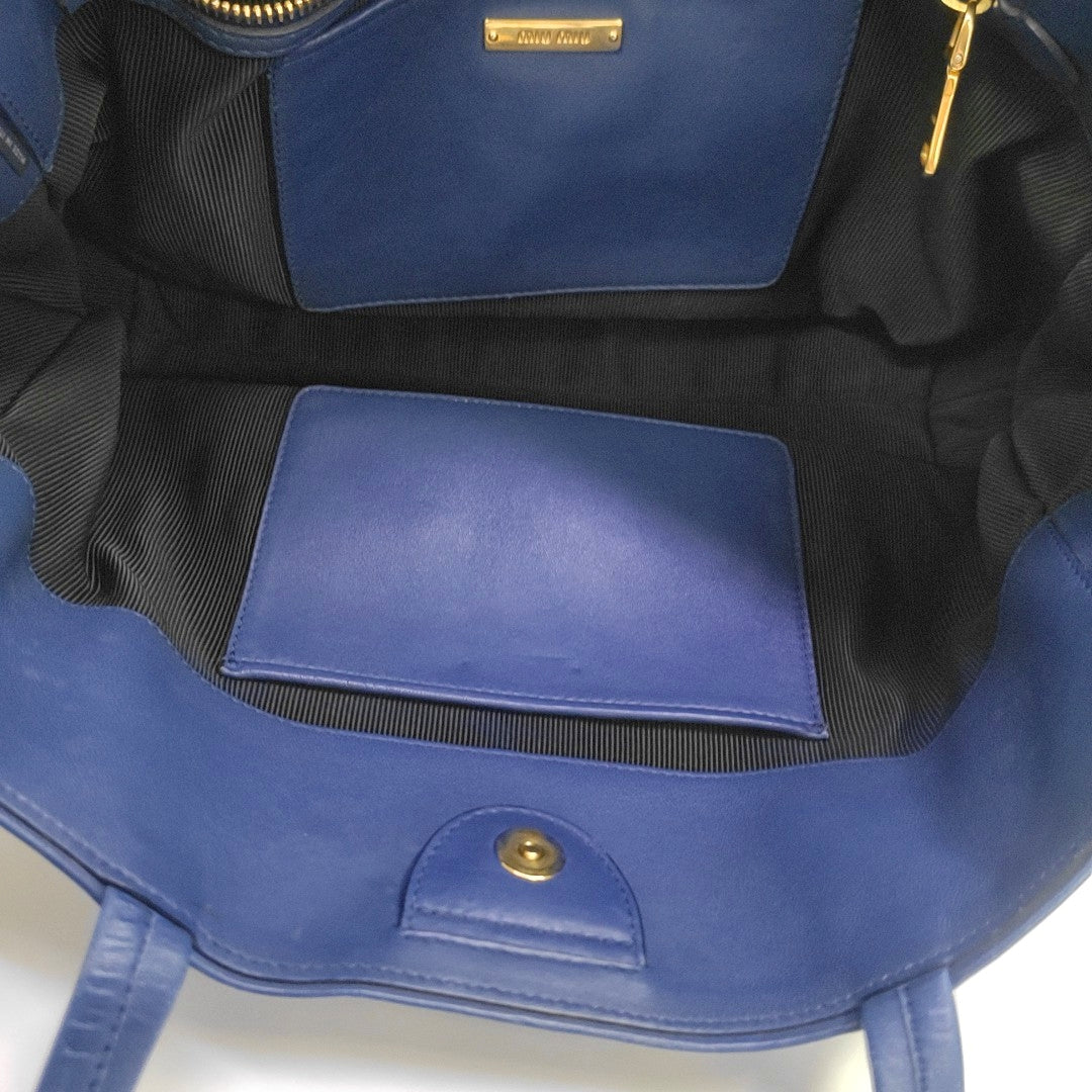 Calfskin Tote Bag Blue