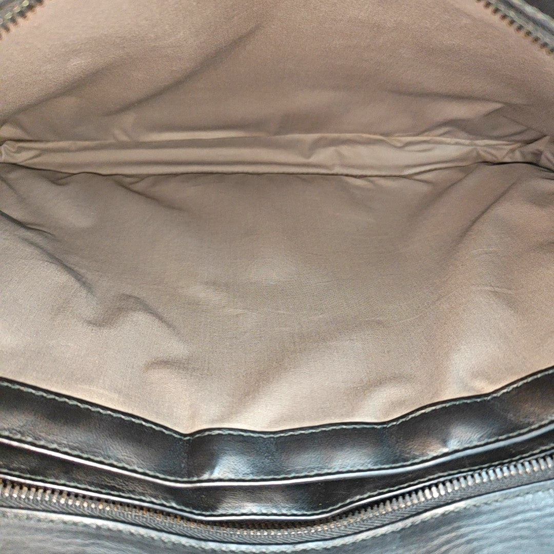 Calfskin Top Handle Bag Black