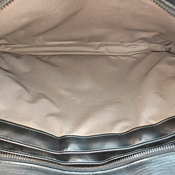 Calfskin Top Handle Bag Black