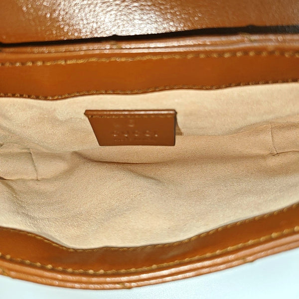 GG Marmont Mini Quilted Calfskin Brown