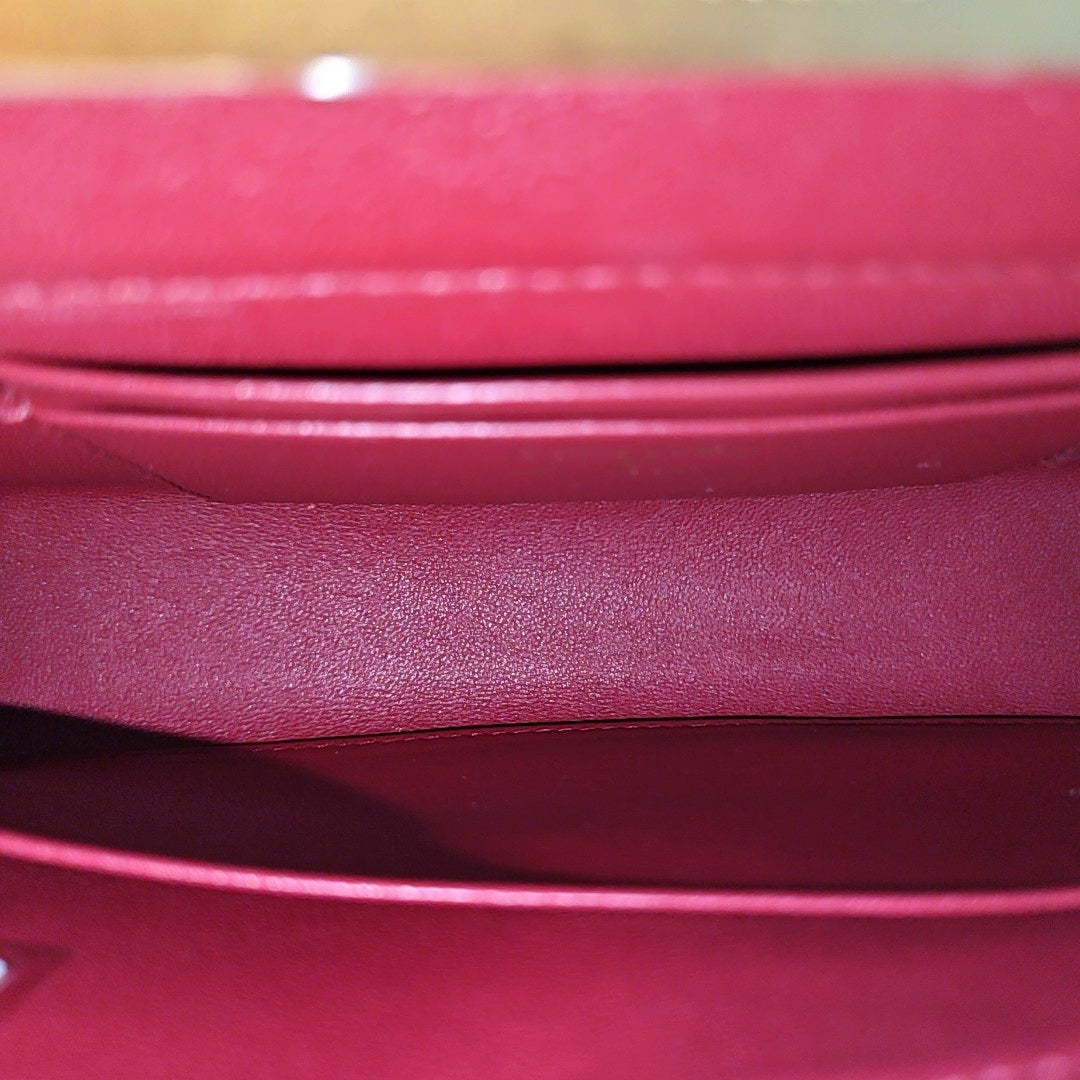 KELLY Mini Quilted Lambskin Red