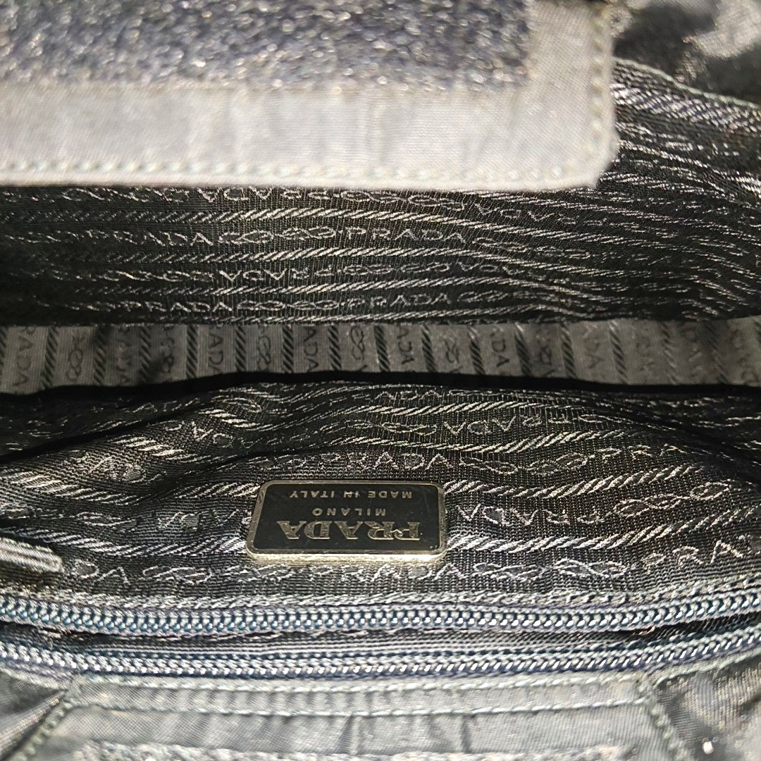 Nylon Shoulder Bag Black