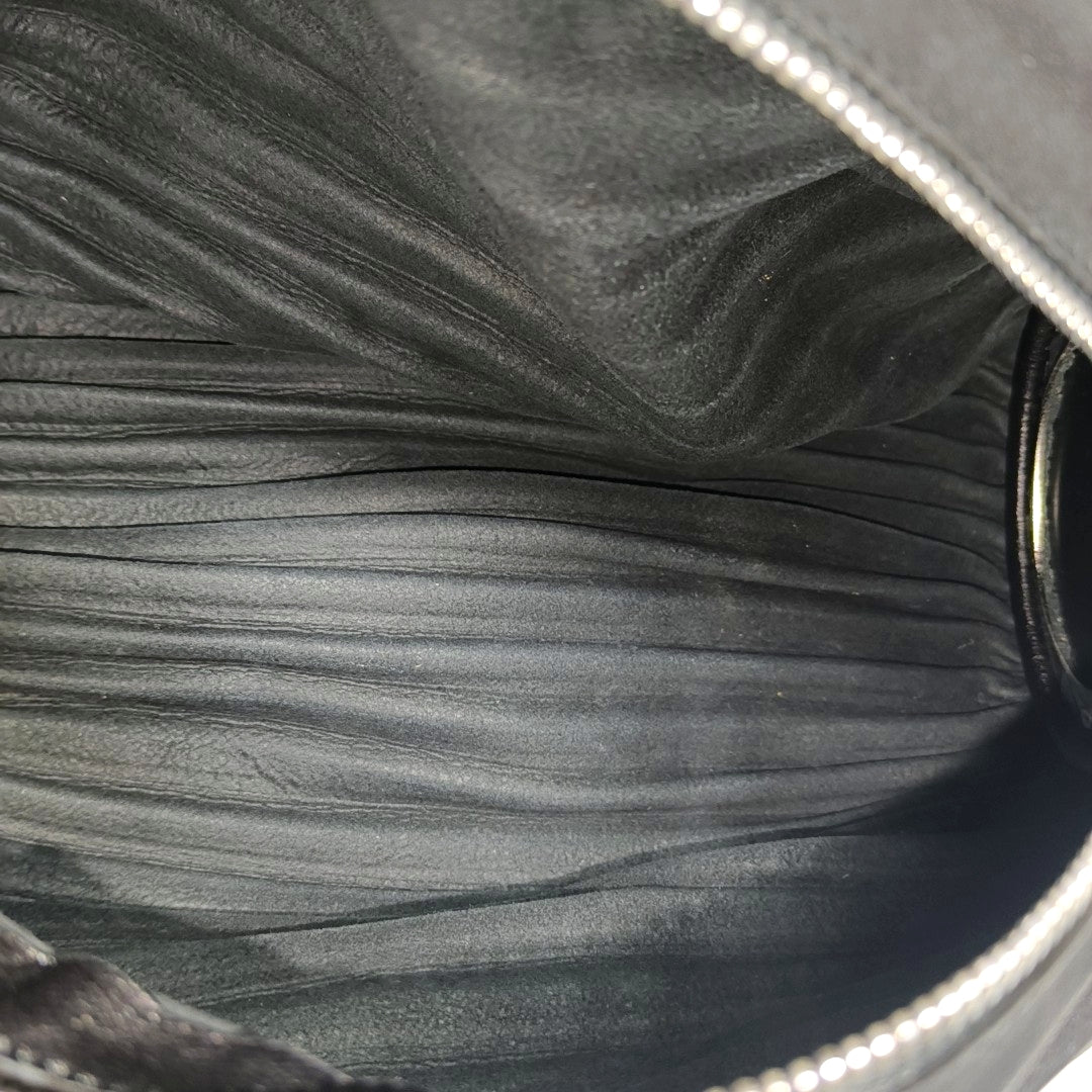 Lambskin Top Handle Bag Black