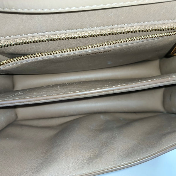 TB Small Calfskin Beige