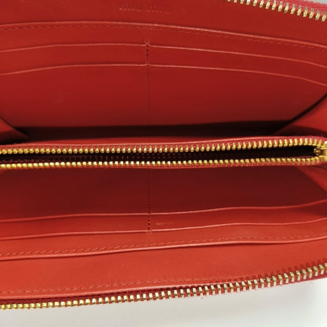 Calfskin Wallet Red