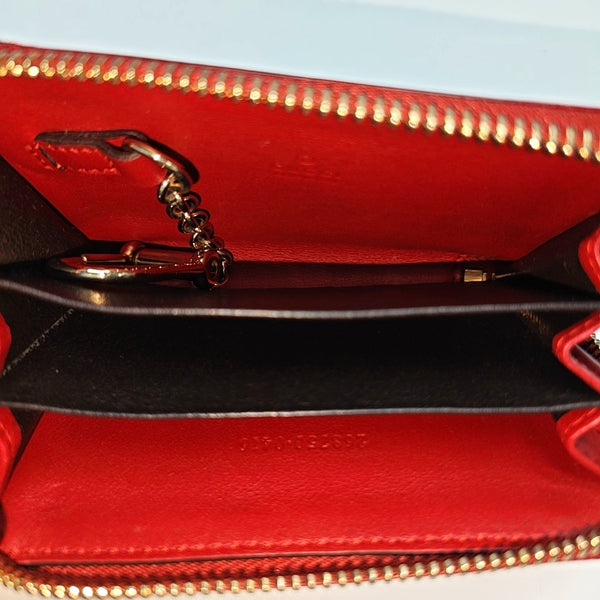 Monogram Patent Leather Coin Purse Red