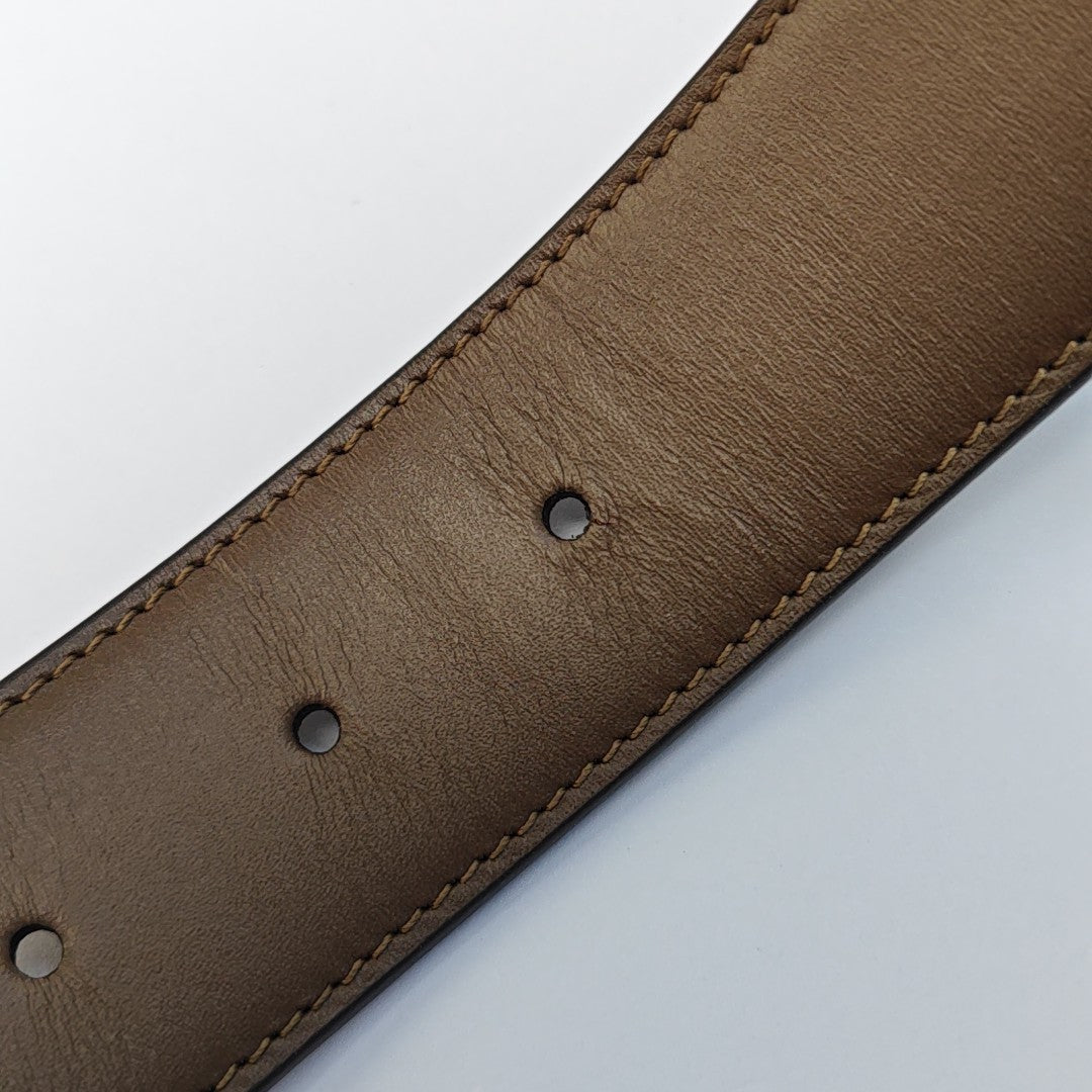 Coated Canvas Belt Brown