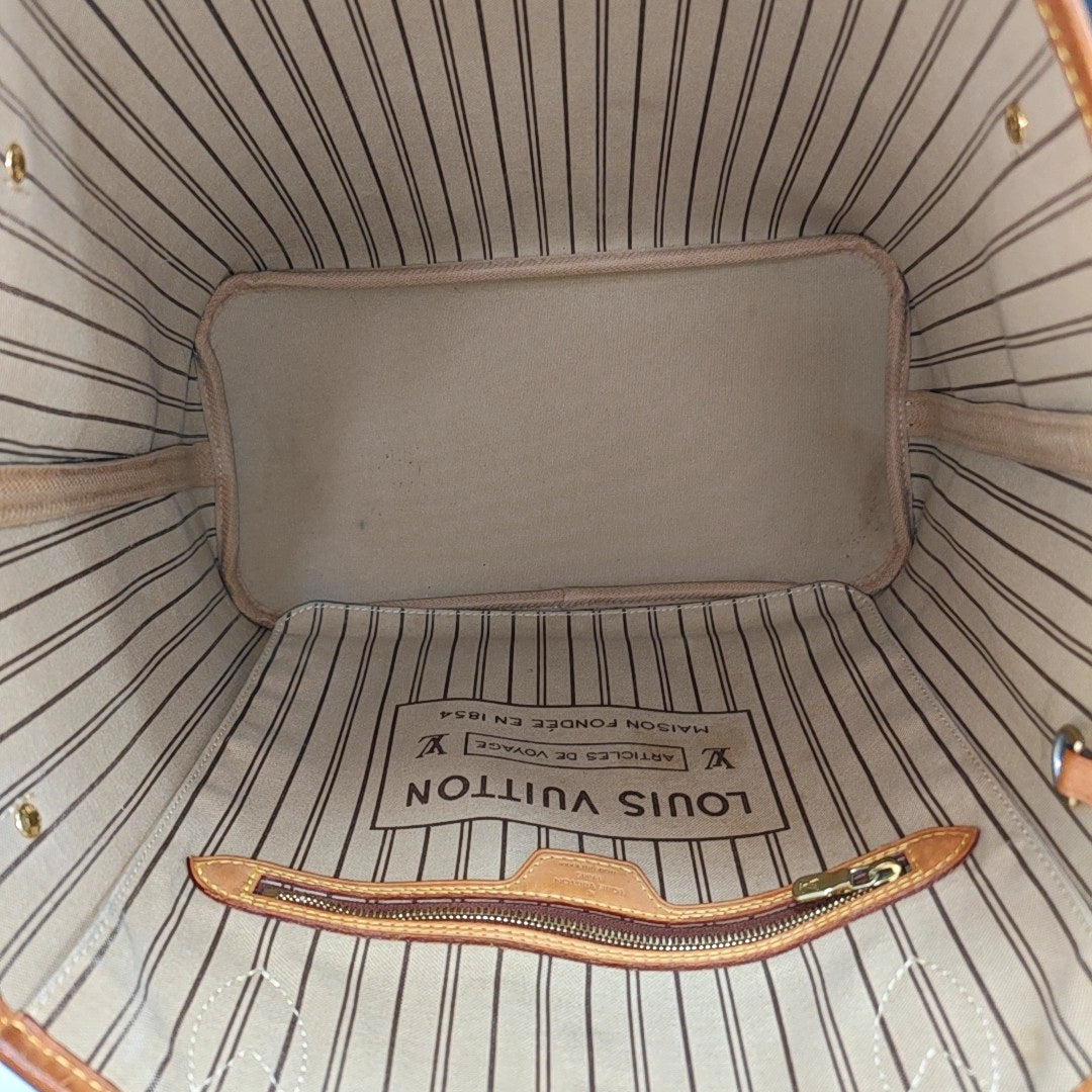 NEVERFULL MM Lona Monogram Revestida Marrón