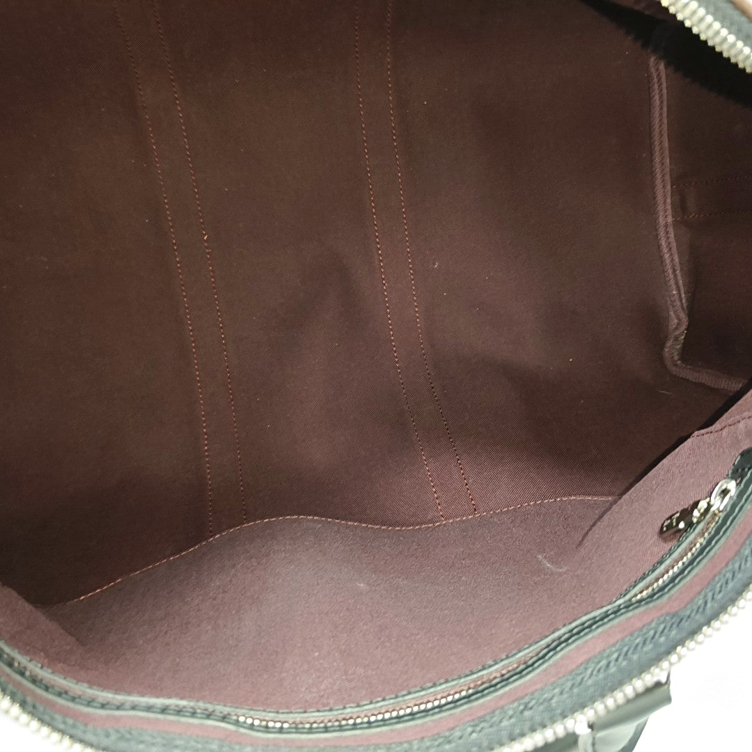 KEEPALL Monogram Coated Canvas Brown