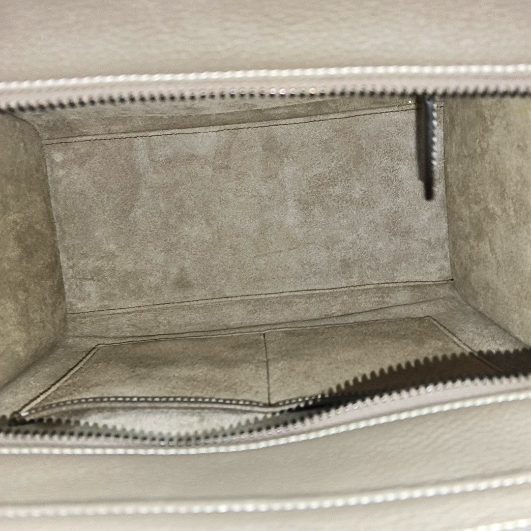 Authenticated pre-owned  LUGGAGE Micro Calfskin Grey - Tote Bag at Looply