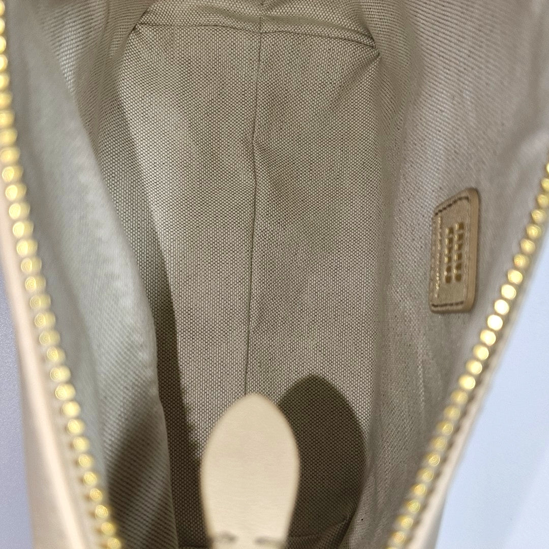 Lambskin Top Handle Bag Mini Beige