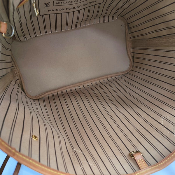 NEVERFULL MM Monogram Coated Canvas Brown
