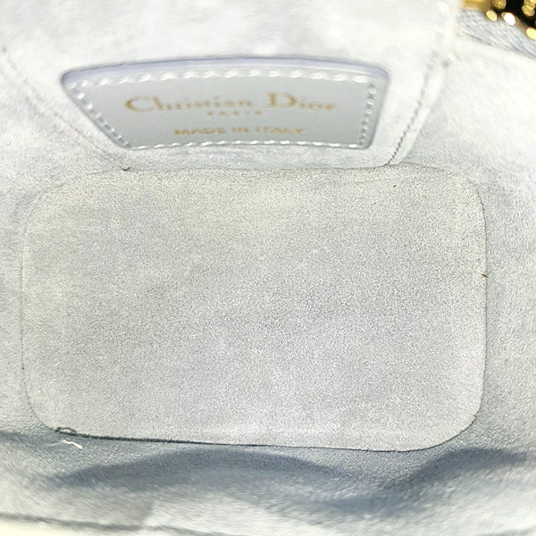 Vanity Lady Dior Mini Cannage Lambskin Blue