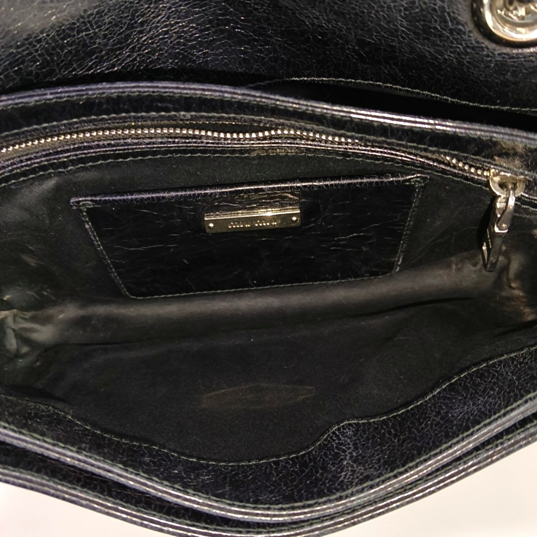 Calfskin Shoulder Bag Black