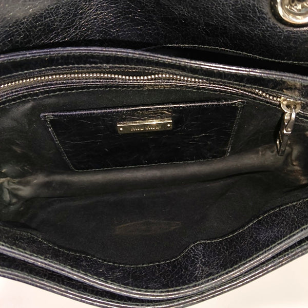 Calfskin Shoulder Bag Black