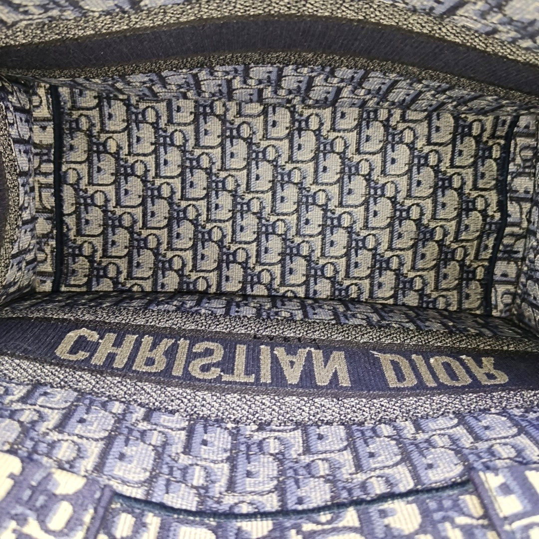 Book Tote Medium Oblique Canvas Blue