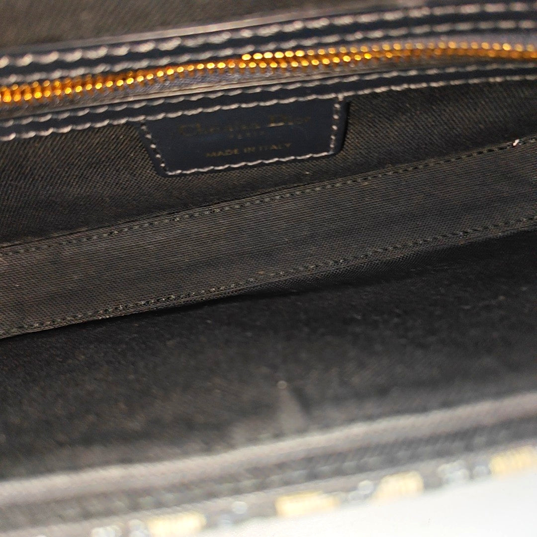Oblique Canvas Shoulder Bag Blue