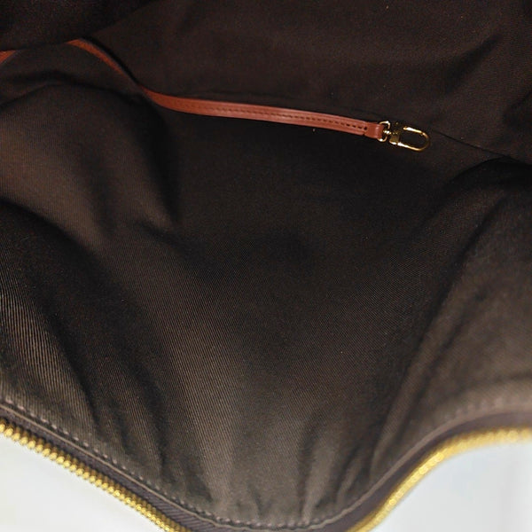 LOOP HOBO Monogram Coated Canvas Brown