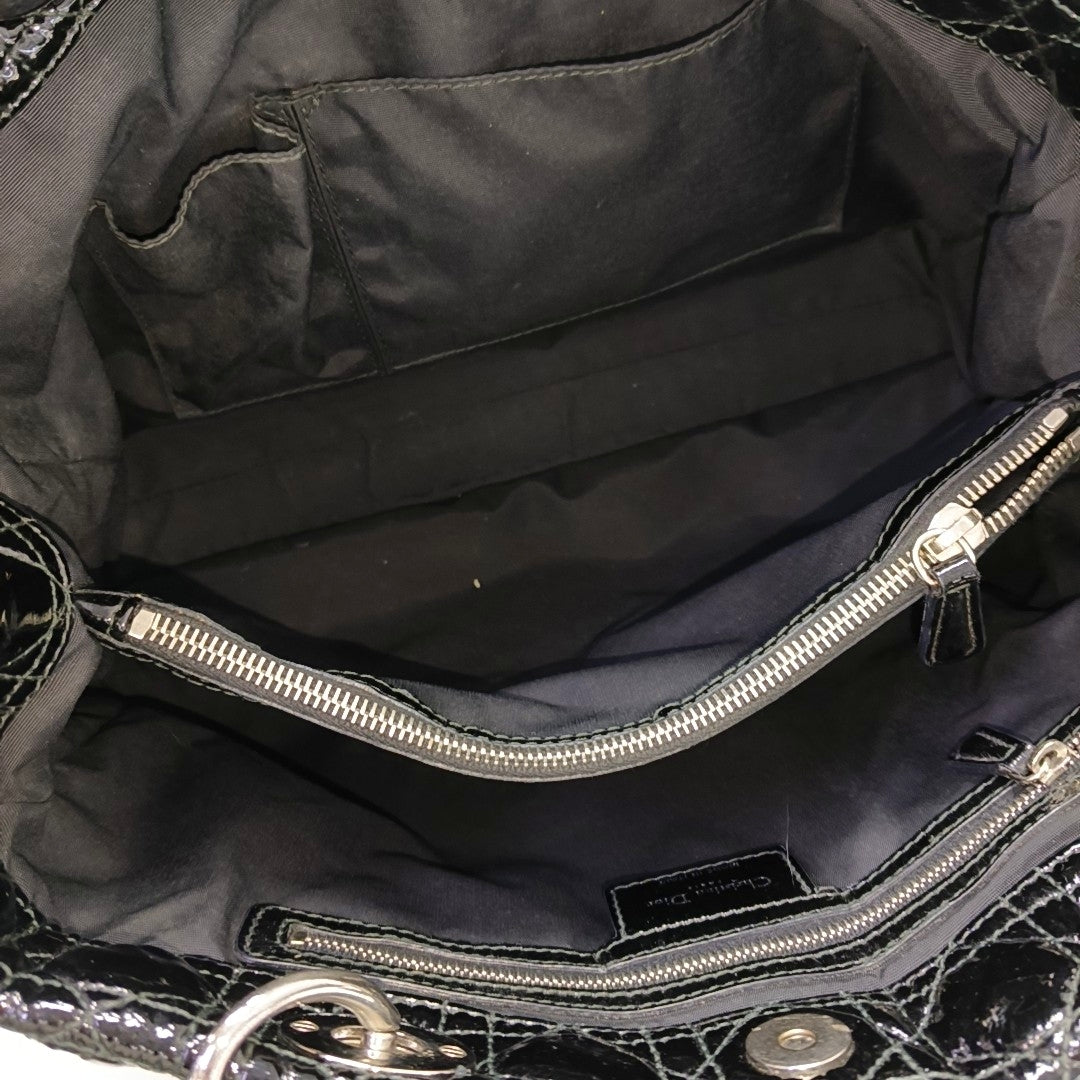 Dior Soft Cannage Patent Leather Black