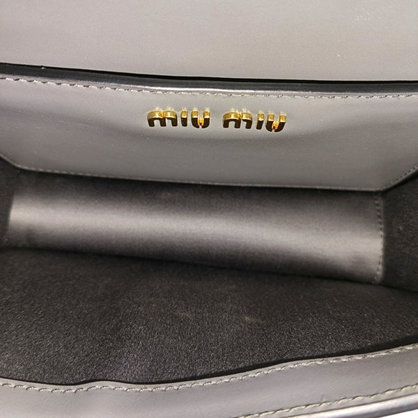 Calfskin Crossbody Bag Gray