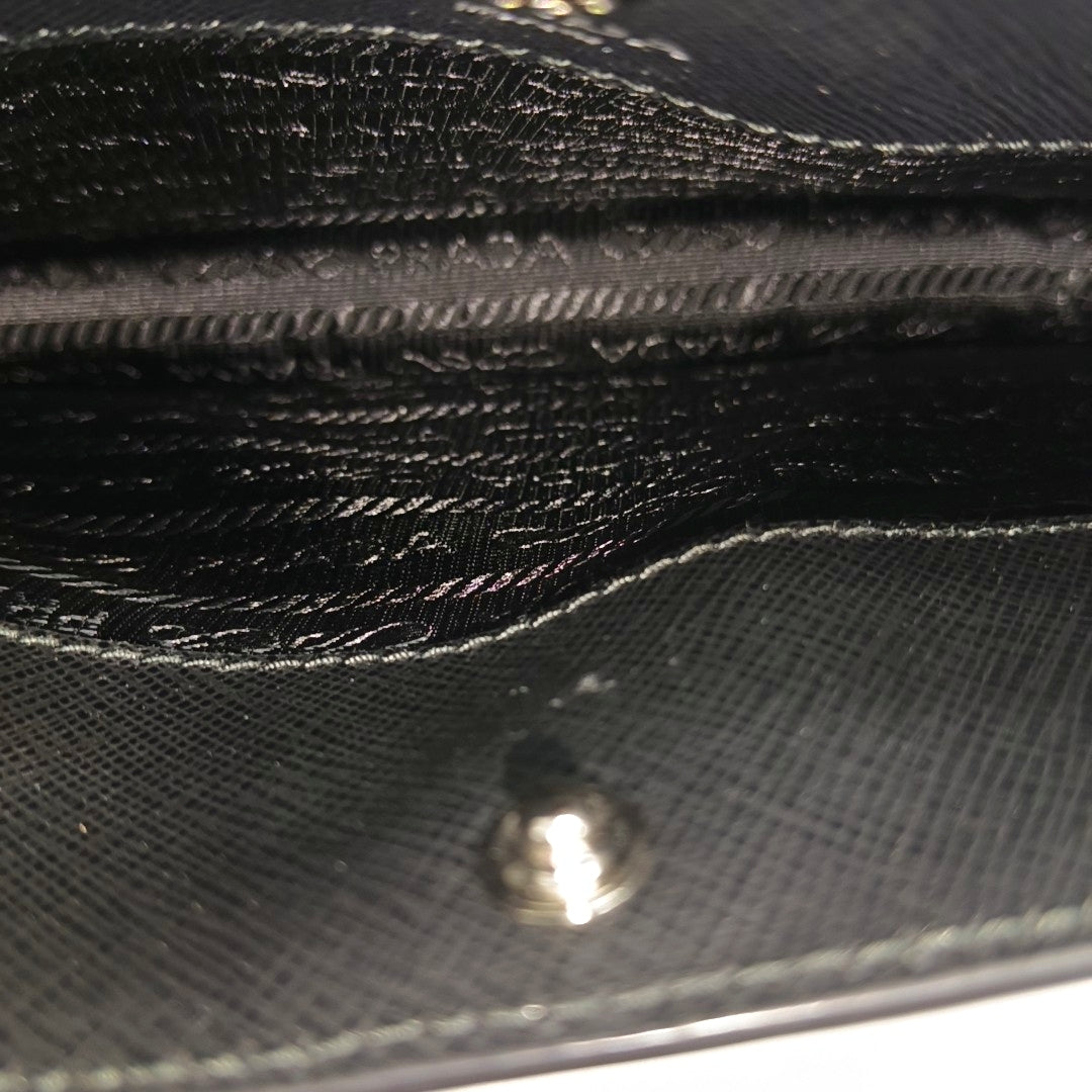 Saffiano Calfskin Shoulder Bag Black