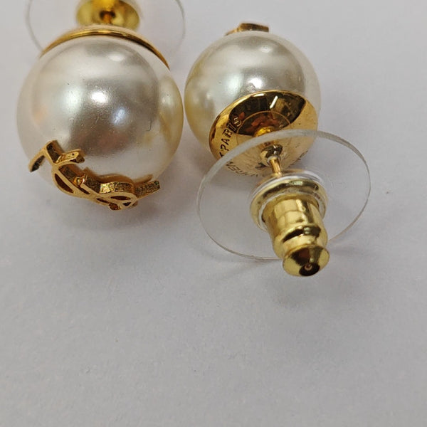 Metal White Stud Earrings