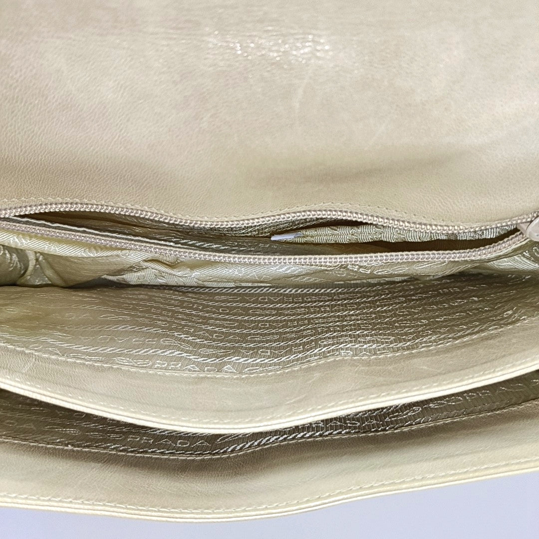 Calfskin Shoulder Bag Beige