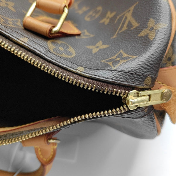 SPEEDY 30 Monogram Coated Canvas Brown